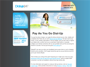 Screenshot of Pay As you Go Dialup