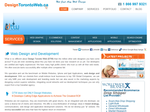 Screenshot of Web Design Toronto