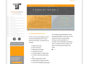 Screenshot of Tectonix Steel | AISC Compliant engineers and building information modeling n Mesa Arizona