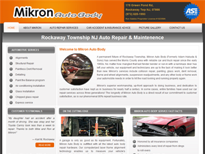 Screenshot of Morris County NJ Body Repair and Painting