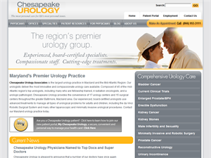 Screenshot of Urology Baltimore