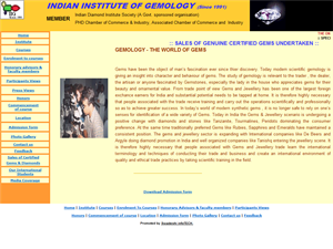 Screenshot of Diamonds Grading Institute Delhi India