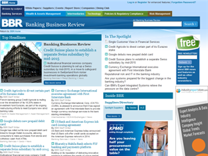 Screenshot of Banking Industry News