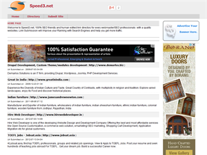 Screenshot of Speed3.net, SEO Friendly Directory