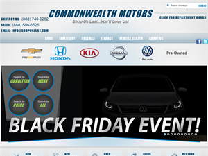 Screenshot of Honda Dealership Massachusetts