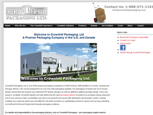 Screenshot of Packaging Solutions and Supplier in the USA and Canada 