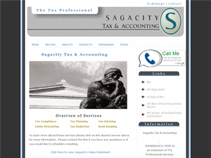 Screenshot of Sagacity Tax & Accounting