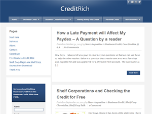 Screenshot of Business Credit Blog