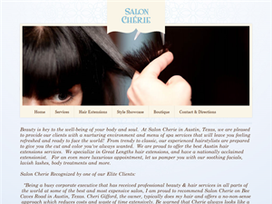 Screenshot of Austin Salon Cherie