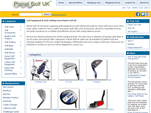 Screenshot of Planet Golf UK