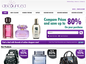 Screenshot of Discount Perfumes