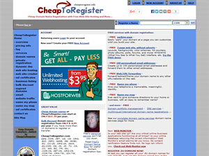 Screenshot of Cheap Domain Registration