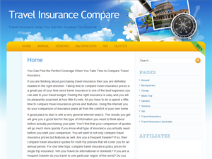 Screenshot of Compare Travel Insurance