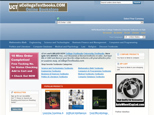 Screenshot of University Textbooks Online Bookstore