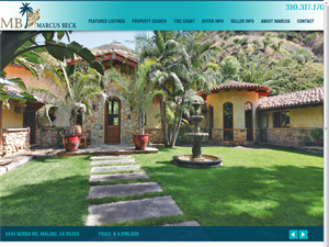 Screenshot of Malibu Real Estate