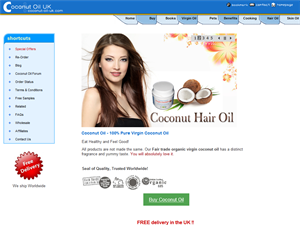 Screenshot of Coconut Health Oil