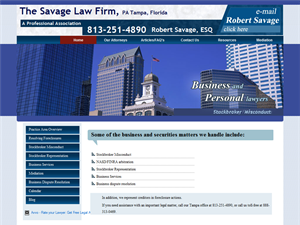 Screenshot of Stock Fraud & Business attorney Florida