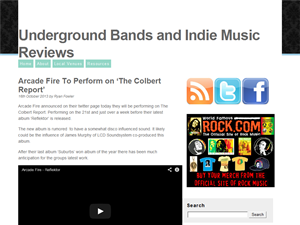 Screenshot of Indie Music Reviews