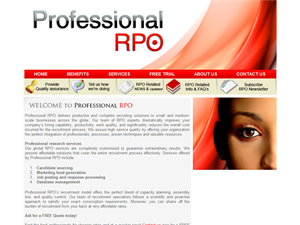 Screenshot of Recruitment Process Outsourcing Services India