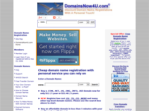 Screenshot of Cheap Domain Registration