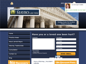 Screenshot of The Mayro Law Firm, Phoenix, AZ