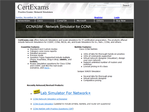 Screenshot of CertExams.com     