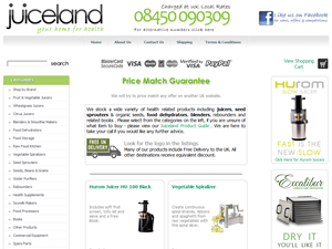 Screenshot of Buy Juicers, Blenders, Food Dehydrators UK 