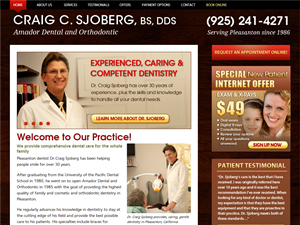 Screenshot of Cosmetic Dentist Livermore