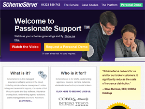 Screenshot of SchemeServe Insurance Software