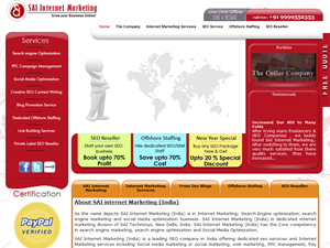 Screenshot of SEO Reseller & Internet Marketing India