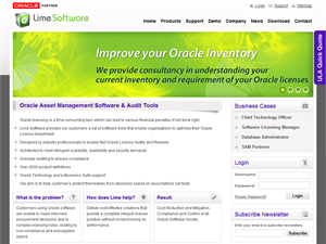 Screenshot of Oracle Asset Management Software