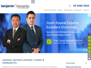 Screenshot of Defence Lawyer Sydney