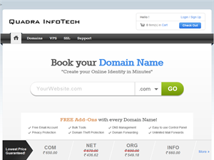 Screenshot of Unlimited Domain Web Hosting