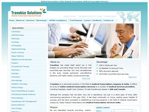 Screenshot of Medical Transcription Canada And USA