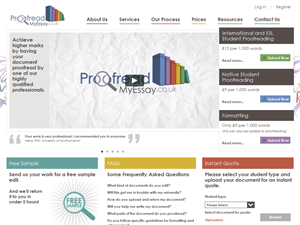 Screenshot of Online Proofreading Service UK