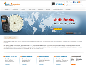 Screenshot of Secure Mobile Banking Software.