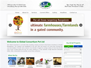 Screenshot of GCGlobal.in the real estate developers 