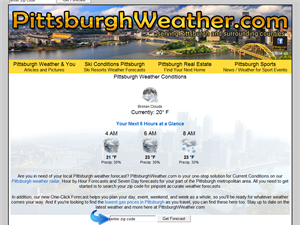 Screenshot of Pittsburgh Weather