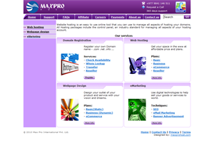 Screenshot of Vibrant Web Design & Web Hosting Service