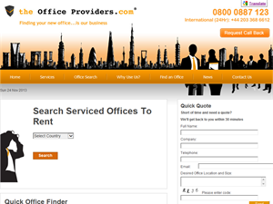 Screenshot of Global Serviced Offices Search