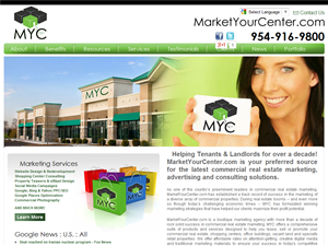 Screenshot of Commercial Real Estate Marketing