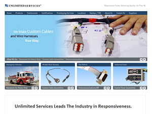 Screenshot of Cable Assembly Manufacturer