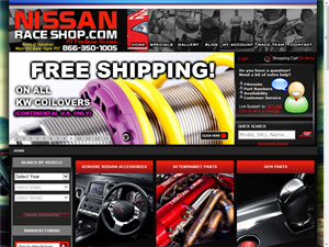 Screenshot of Nissan Parts