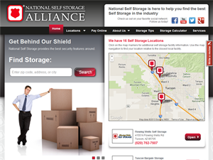 Screenshot of National Self Storage Units