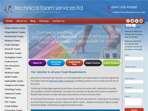 Screenshot of Technical Foam Services