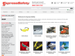 Screenshot of Express Safety PPE Supplies