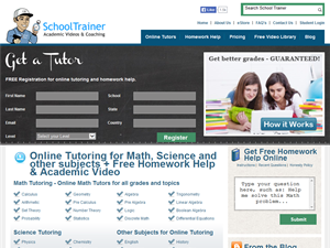 Screenshot of Online Math Tutoring