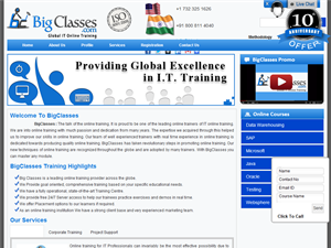 Screenshot of Online Training - Online IT Training Courses at BigClasses.com