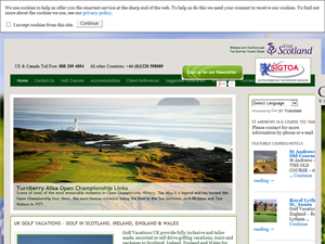 Screenshot of Golf Vacations UK