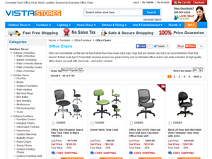 Screenshot of Mesh Office Chairs